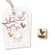 Cats on Appletrees Mini Stamp - Wooden Pendant Chicken