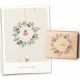 Cats on Appletrees Stamp - Pine Wreath