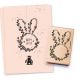 Cats on Appletrees Stamp Rabbit Wreath