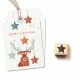 Cats on Appletrees Mini Stamp - Tree Decoration Wooden Star