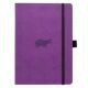 Dingbats* Notitieboek A5+ Wildlife Purple Hippo - Dotted