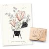 Cats on Appletrees Stamp - Magnolia Blossom Outline 1 - Open