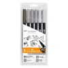 Tombow ABT Dual Brush Pen Set van 6 Gray